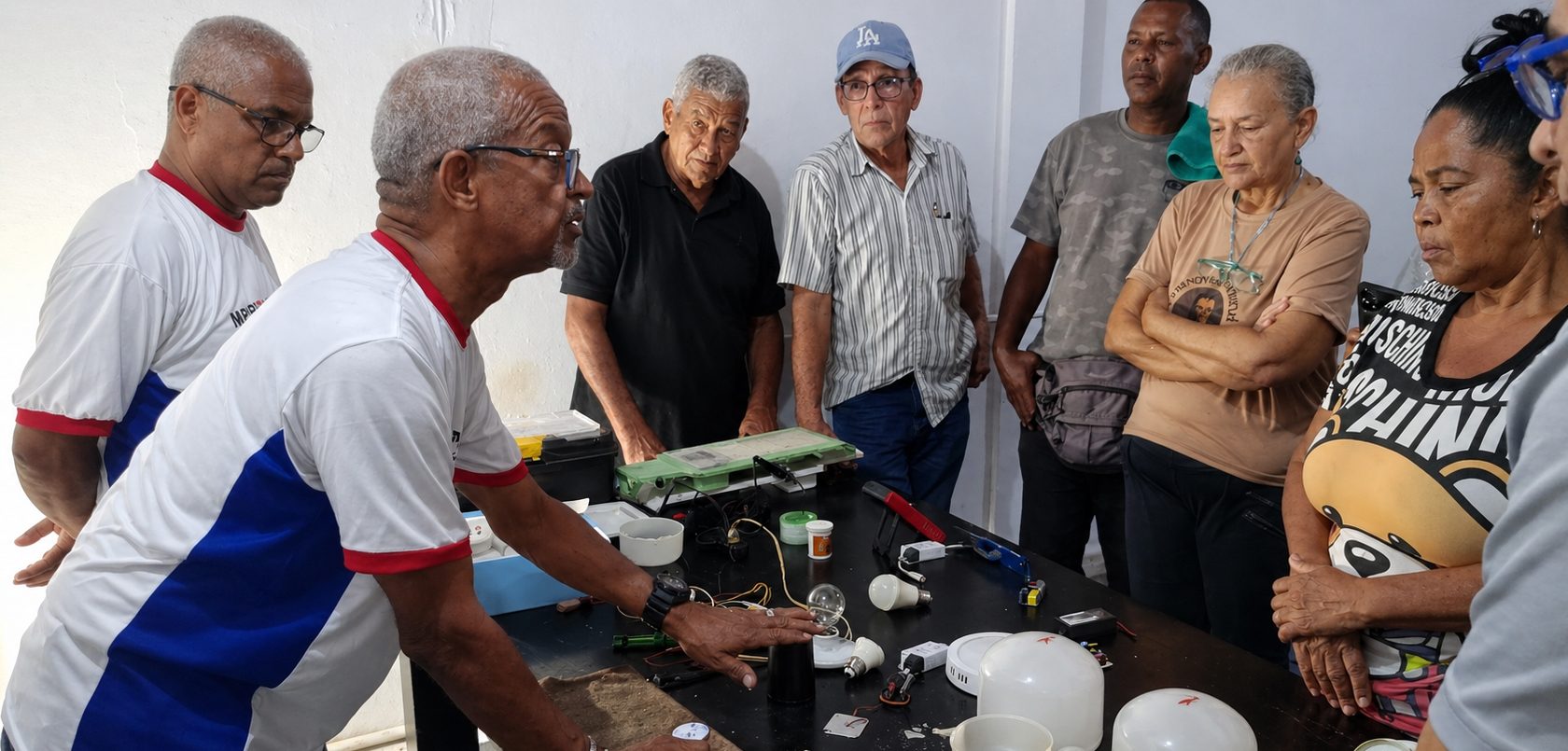 taller de reparación y luminarias LED